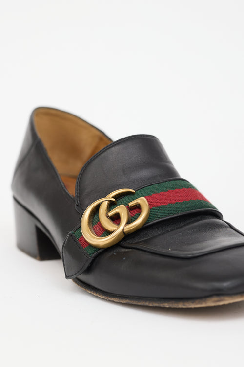 Gucci Leather Peyton GG Web Loafer