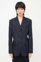 Tibi Nylon Drawstring Blazer