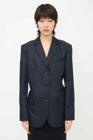 Tibi Nylon Drawstring Blazer