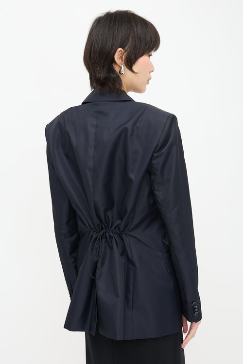 Tibi Nylon Drawstring Blazer