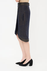 Chanel Wool & Metallic Tweed Skirt