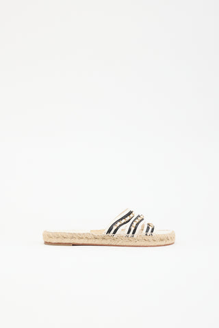 Chanel Leather Chain Espadrille Sandal