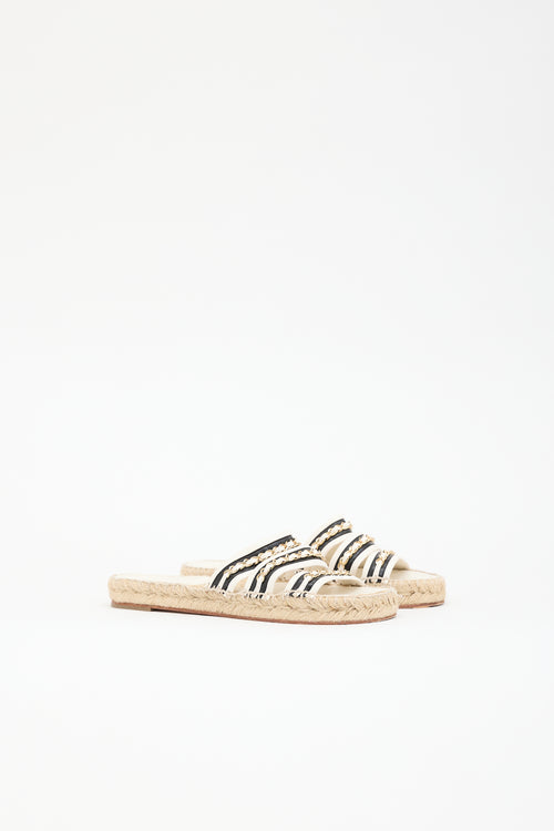 Chanel Leather Chain Espadrille Sandal