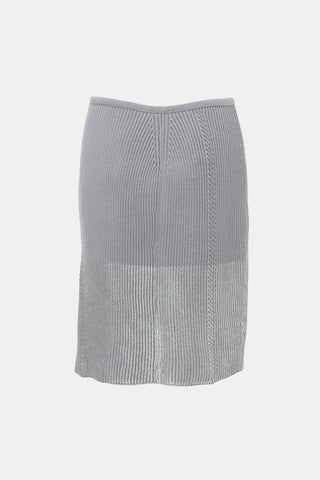 Missoni Wool & Metallic Ribbed Knit Skirt
