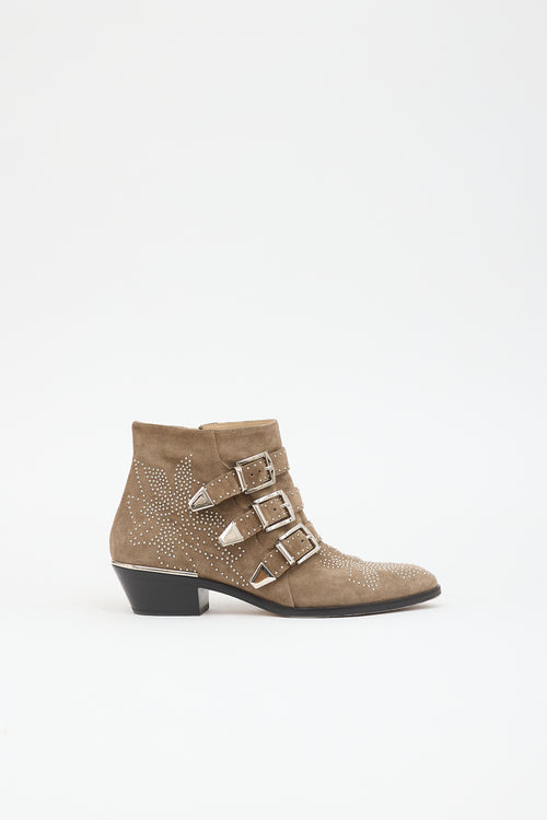 Chloé Suede Studded Susanna Boot