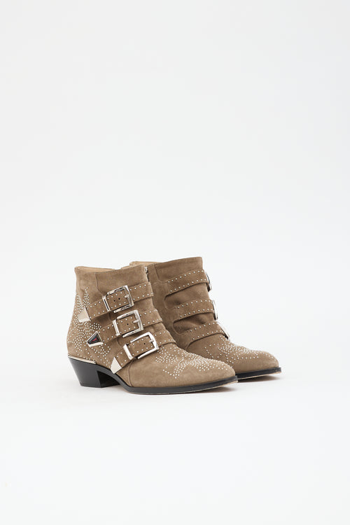 Chloé Suede Studded Susanna Boot