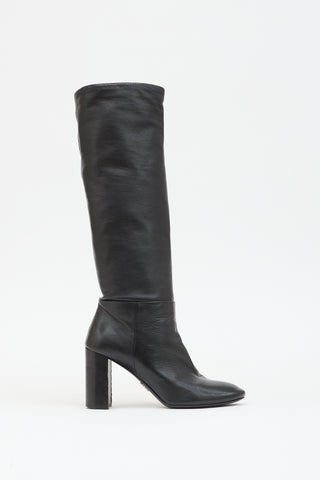 Prada Leather Knee High Boot