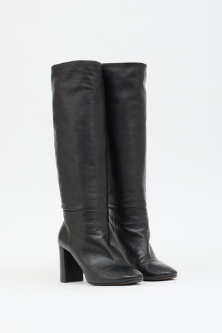 Prada Leather Knee High Boot