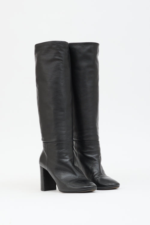 Prada Leather Knee High Boot