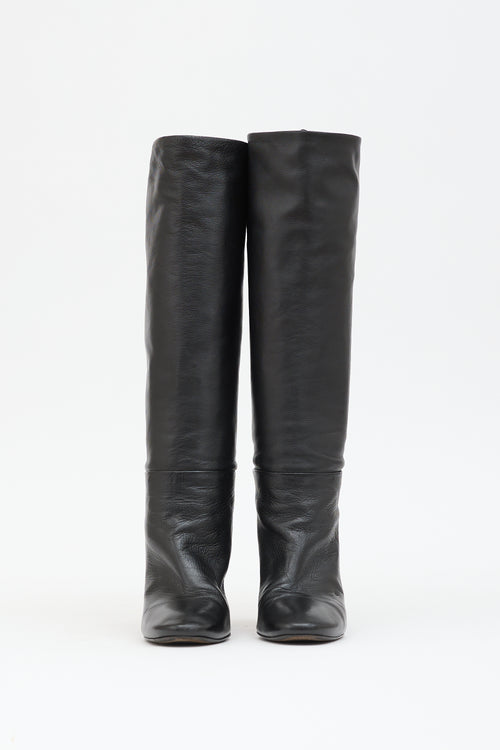 Prada Leather Knee High Boot