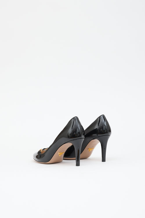 Prada Patent Cutout Pump