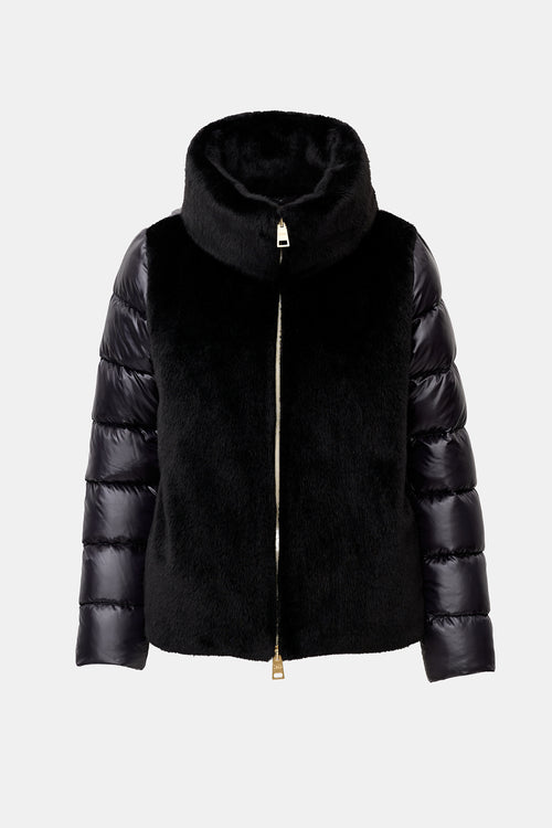Herno Down & Faux Fur Puffer Jacket