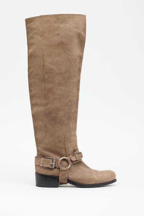 Dior Suede Harness Boot