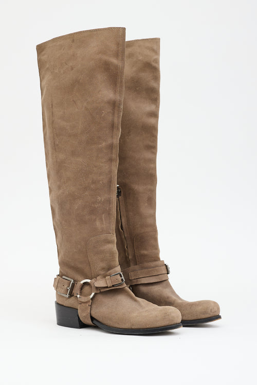 Dior Suede Harness Boot