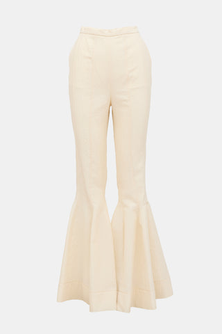 Rosie Assoulin Cloqué Flared Leg Pant