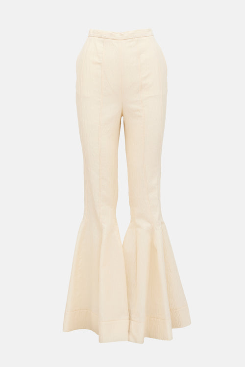 Rosie Assoulin Cloqué Flared Leg Pant