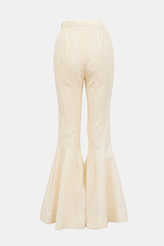 Rosie Assoulin Cloqué Flared Leg Pant