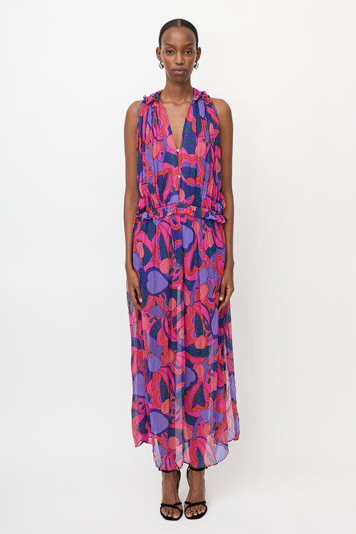 Isabel Marant Crinkled Silk Alsaw Dress