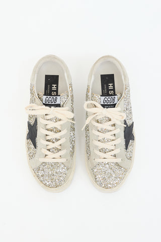 Golden Goose Glitter & Suede Hi Star Sneaker