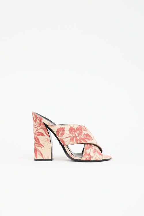 Gucci Canvas Floral Webby Mule