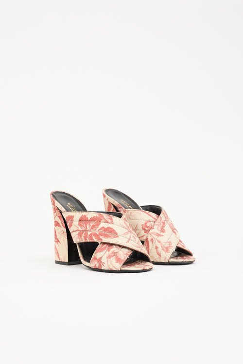 Gucci Canvas Floral Webby Mule