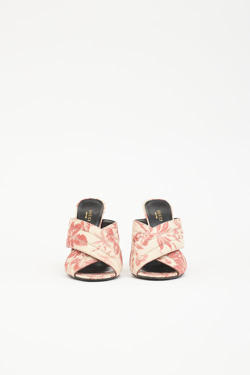 Gucci Canvas Floral Webby Mule