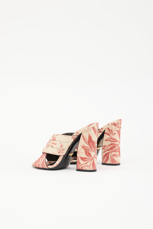 Gucci Canvas Floral Webby Mule