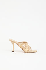 Jimmy Choo Leather & Raffia Mule