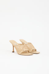 Jimmy Choo Leather & Raffia Mule