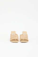 Jimmy Choo Leather & Raffia Mule