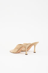 Jimmy Choo Leather & Raffia Mule