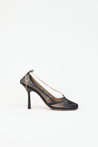 Bottega Veneta Mesh Stretch Chain Sandal