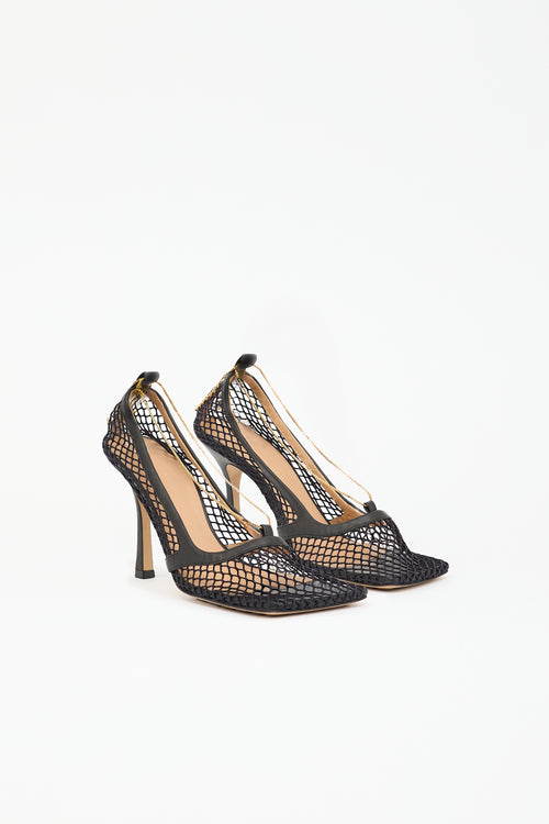 Bottega Veneta Mesh Stretch Chain Sandal