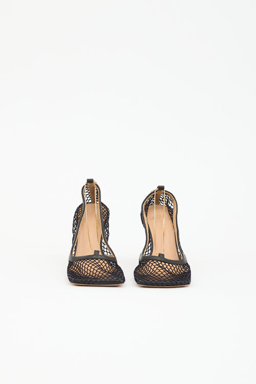 Bottega Veneta Mesh Stretch Chain Sandal