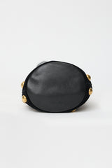 Saint Laurent Suede Studded Small Anja Bucket Bag