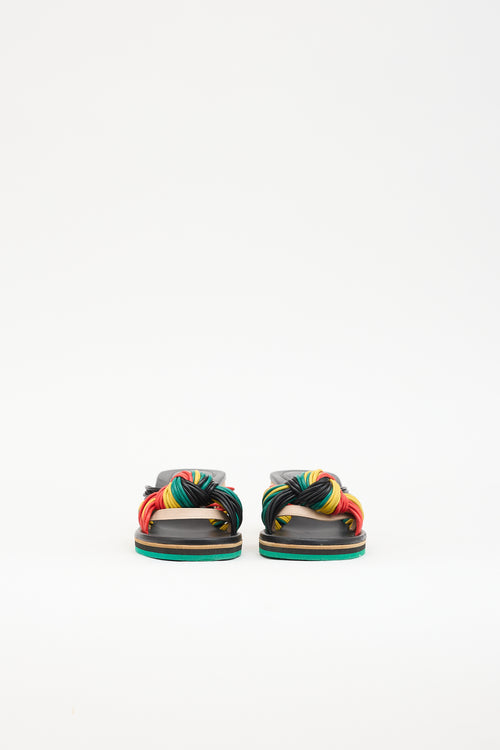 Chloé Leather Knotted Wedge Sandal