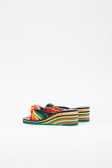 Chloé Leather Knotted Wedge Sandal