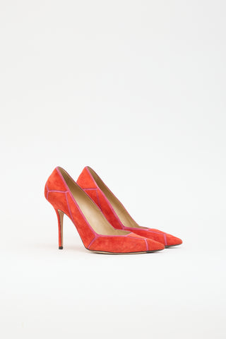 Roger Vivier Suede Pointed Toe Pump
