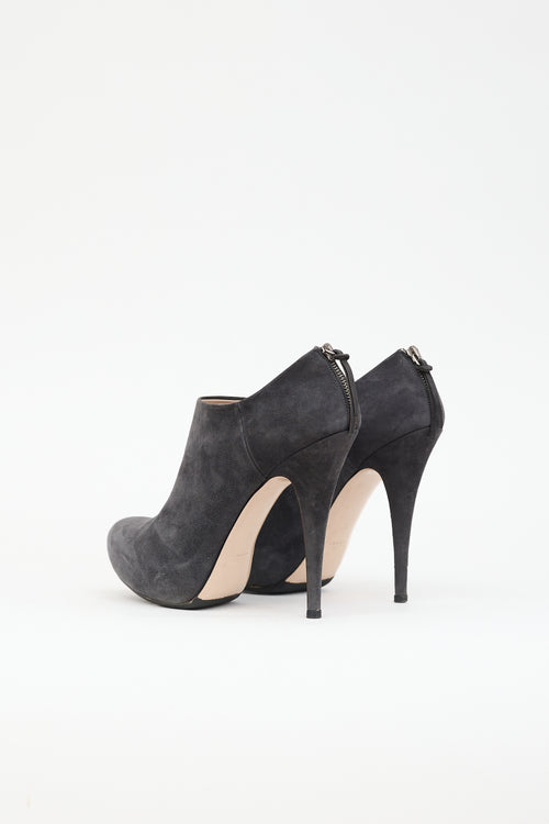 Miu Miu Suede Ankle  Boot