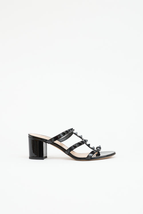 Valentino Patent Leather Rockstud Sandal