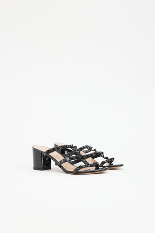 Valentino Patent Leather Rockstud Sandal