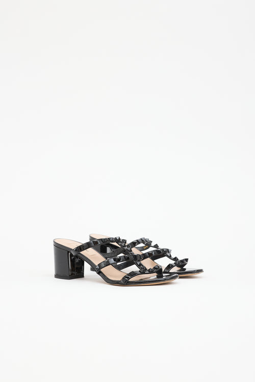 Valentino Patent Leather Rockstud Sandal
