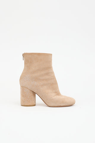 Maison Margiela Suede Rhinestone Ankle Boot
