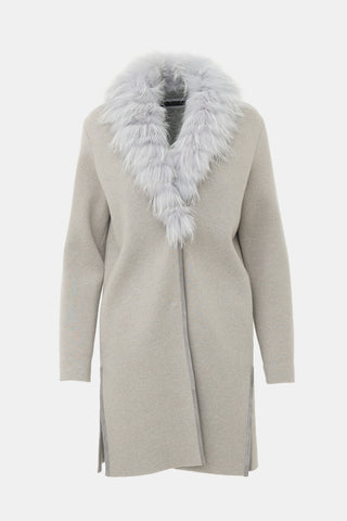 Fabiana Filippi Cashmere Knit & Fur Jacket