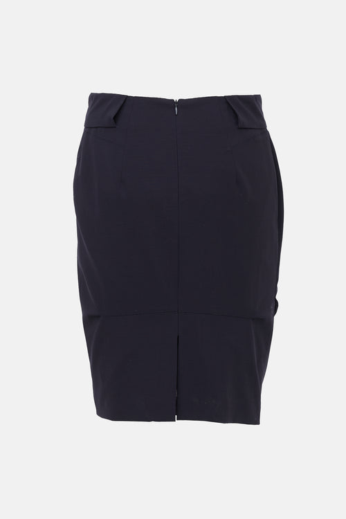 Brunello Cucinelli Wool Asymmetrical Skirt