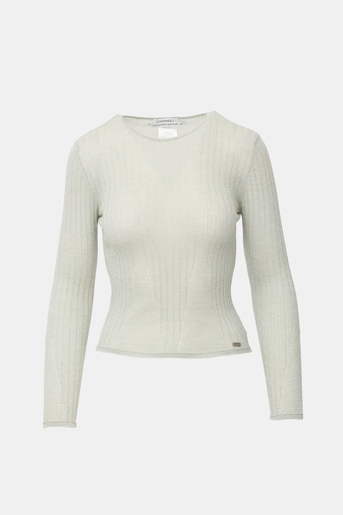 Chanel Identification FW 1999 Metallic Sweater