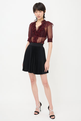 Claude Montana Vintage Pleated Mini Skirt