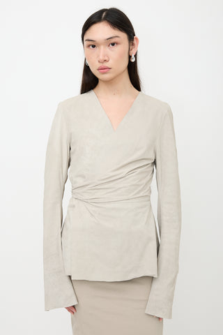 Rick Owens SS 2021 Distressed Leather Jacket