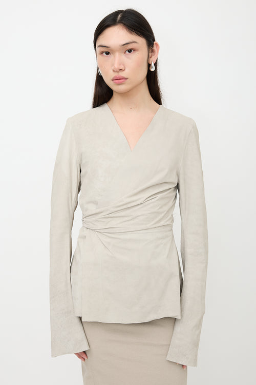 Rick Owens SS 2021 Distressed Leather Jacket