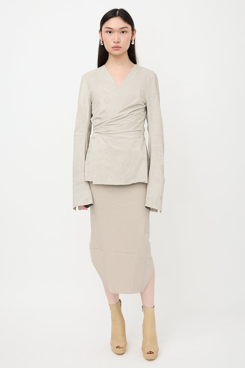 Rick Owens SS 2021 Distressed Leather Jacket